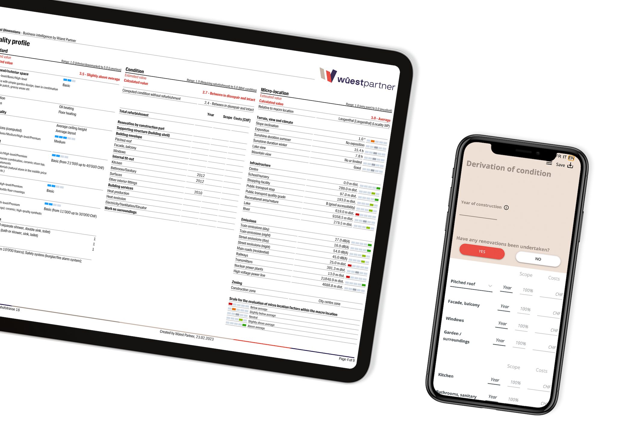 Detailed valuation report